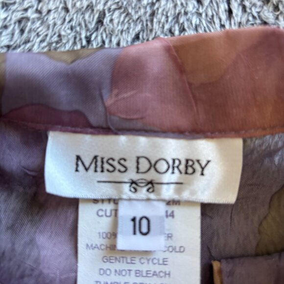 Vtg Miss Dorby Dress Size 10 2 Piece Set Floral Fairy Sheer Crinkle Boho 19179 - Picture 3 of 15